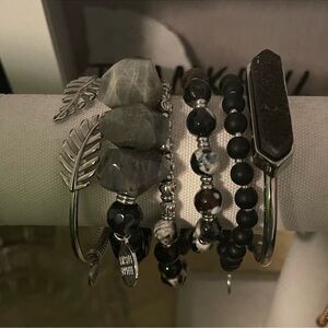 Kinsley Armelle Silver Lacecrest Bracelet Stack